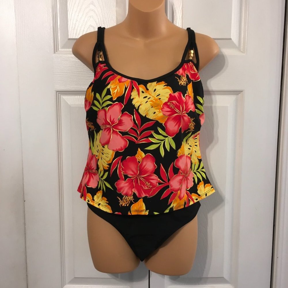 Carol Wior Tankini Size 10/Bottoms Large NWOT